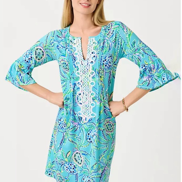 Lilly Pulitzer Dresses & Skirts - NWT $178 LILLY PULITZER LARGE Krysta Tunic Dress in “Bermuda Blue Turtle”